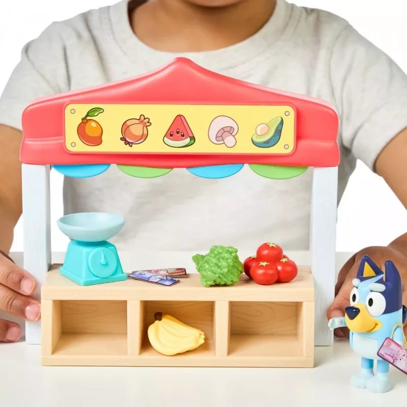 Zestaw figurek zabawkowych TMTOYS Mini Bluey Sklep spożywczy BLU17555 – zestaw miniaturowych figurek do zabawy