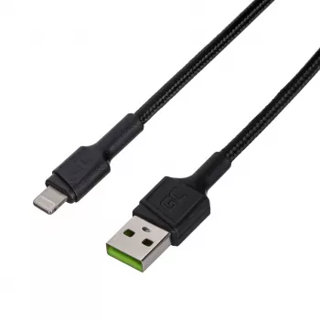 Green Cell KABGC24 kabel lightning 0.3 m Czarny