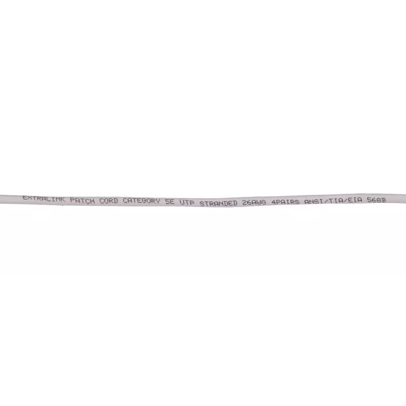 Kabel krosowy LAN Extralink Cat5e UTP 1 m, RJ-45 do RJ-45, szary