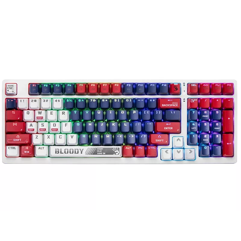 Mysz gamingowa A4Tech Bloody S98 USB Sports Navy z przełącznikami BLMS czerwony Plus