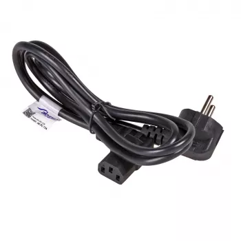 AKYGA AK-PC-12A Kabel zasilający kątowy CEE 7/7 do IEC C13, 3 m, czarny