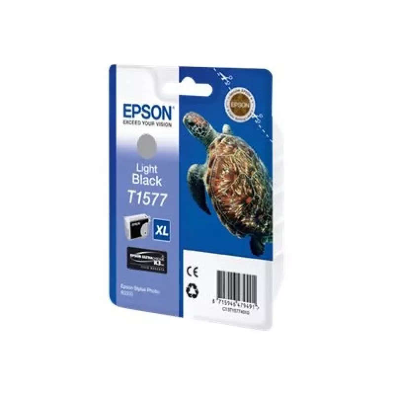 Epson Turtle T1577 Light Czarny, wysoka wydajność (XL), Light Czarny, tusz pigmentowy, 25,9 ml, 1 szt., 23000 stron