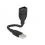 Kabel USB DeLOCK 15cm USB 2.0 USB A Czarny