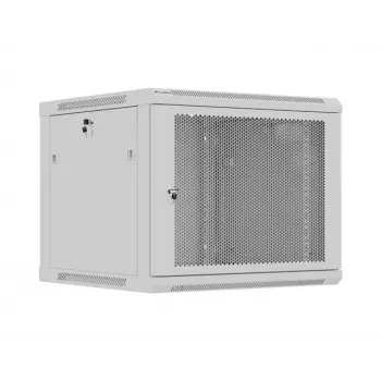 Szafa rackowa wisząca 19 cali LANBERG 9U 600x600 mm szara z perforowanymi drzwiami