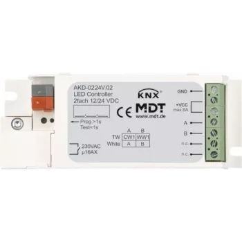 Kontroler LED MDT AKD-0224V.02 2-kanałowy, do taśm białych (AKD-0224V.02)