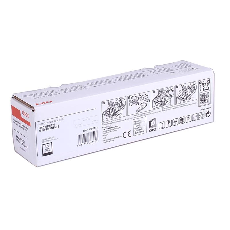 Oki B432 12K kaseta z tonerem Ultra High Yield Czarny 45807111 OK06342