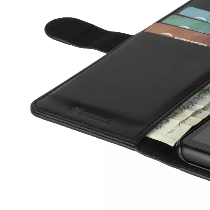Etui portfel Krusell do Apple iPhone 12 Pro Max — czarne, etui typu folio z kieszenią na karty
