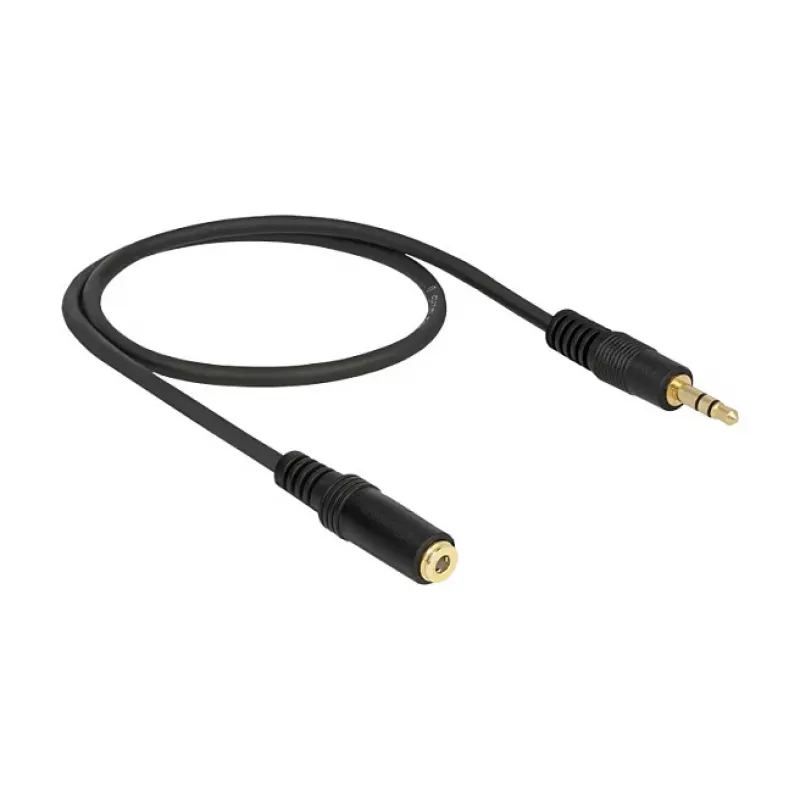 Przewód audio 3,5 mm M-F DeLOCK 83762 0,5 m czarny