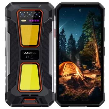 Smartfon OukiTel WP58 Pro 5G — wyświetlacz 6,7 cala, 8 GB RAM, 512 GB pamięci, bateria 10000 mAh, pomarańczowy