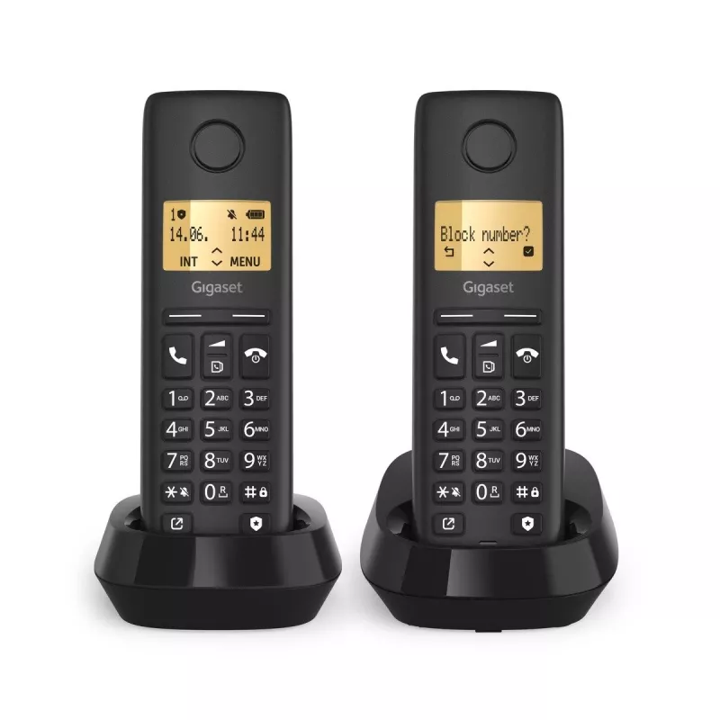 Telefon bezprzewodowy Gigaset Pure 100 Duo — para słuchawek DECT ze stacją bazową