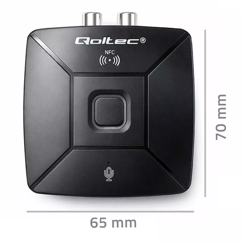 Bezprzewodowy nadajnik/odbiornik audio HiFi QOLTEC model 56981 – mostek audio Bluetooth/line-in