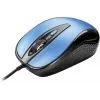 Mysz przewodowa USB, 4 przyciski, optyczna, symetryczna, niebieska