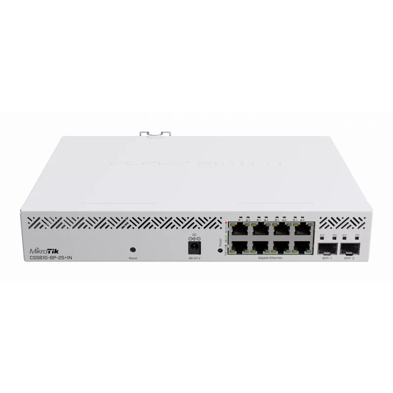 Przełącznik zarządzany Mikrotik CSS610-8P-2S+IN 8 portów Gigabit Ethernet PoE