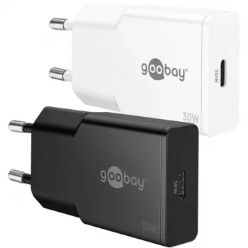 Goobay USB-C™ PD GaN Szybka ładowarka cienki (30 W) czarna