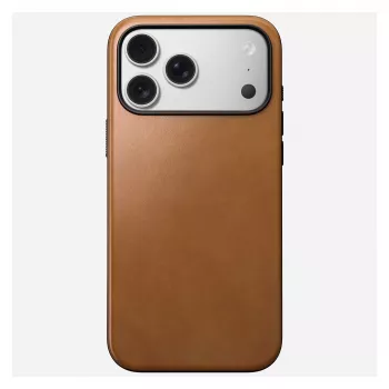 Etui na telefon Nomad Modern Leather Case Cover dla iPhone 17 Pro Max, 17,5 cm (6,9 cala), Tan, skóra + PC/TPU
