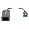 Koncentrator USB NATEC Cricket USB 3.2 Gen 1 Type-A z RJ-45 Ethernet 1000 Mbit/s, obudowa aluminiowa, czarny