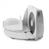 Elektryczna krajalnica do żywności ESPERANZA EKM017W — 150 W, ostrze ze stali nierdzewnej 17 cm, maks. plasterek 15 mm, kolor stal nierdzewna, obudowa z tworzywa sztucznego