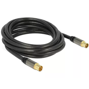 Przewód koncentryczny DeLOCK 88924 IEC RG-6/U 3 m Czarny