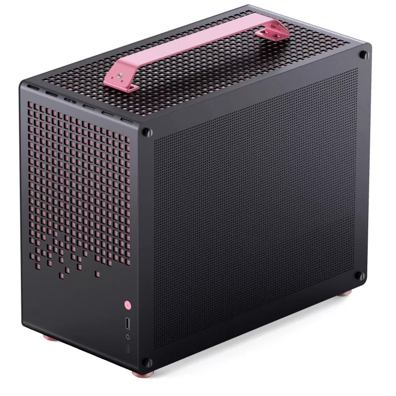 Jonsplus MATX Handle Case Z20 Czarny-Pink – obudowa Mini/Micro/Flex-ATX z uchwytem do przenoszenia