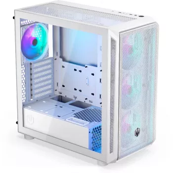 Endorfy Arx 700 ARGB PC-Obudowa, Midi-Tower, ATX, hartowane szkło - w zestawie 4x 140-mm-ARGB-wentylator, biała (EY2A017)