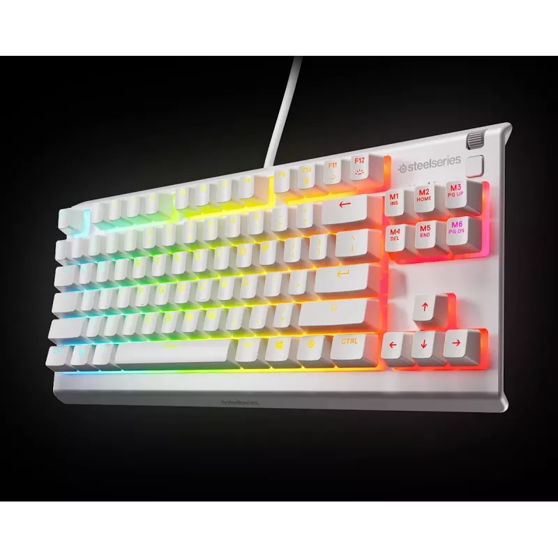 Klawiatura SteelSeries Apex 3 TKL US, biała