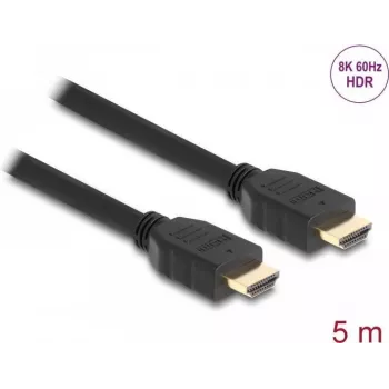 Kabel HDMI High Speed DeLOCK 48 Gb/s 8K 60 Hz czarny 5 m