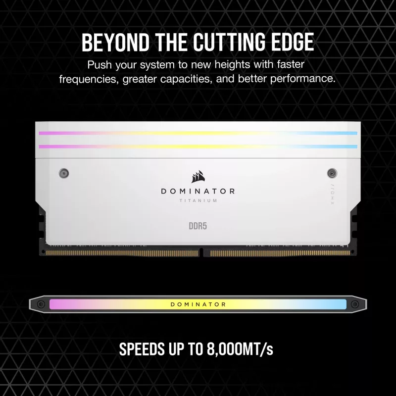 Dominator Titanium CMP64GX5M2B6400C32W, 64 GB, 2 x 32 GB, DDR5, 6400 MHz, 288-pin DIMM