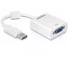 Adapter kabla wideo DeLOCK 61766 0.125m VGA DisplayPort biały