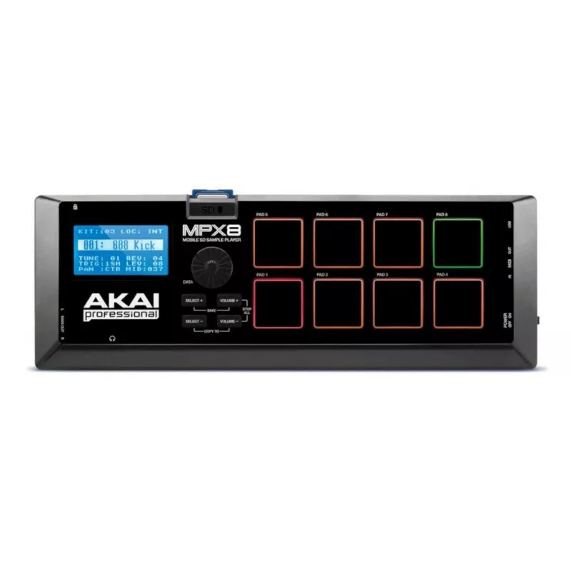 Kontroler DJ Akai MPX8 Czarny Łączność słuchawkowa 3,5 mm 5 V 1 A