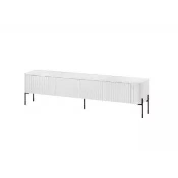 Szafka RTV Cama Meble VERA 190x40x50 cm, biały mat, blat z płyty wiórowej