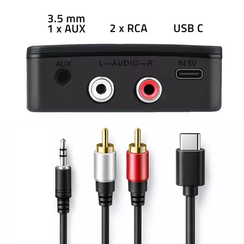 Bezprzewodowy nadajnik/odbiornik audio HiFi QOLTEC model 56981 – mostek audio Bluetooth/line-in