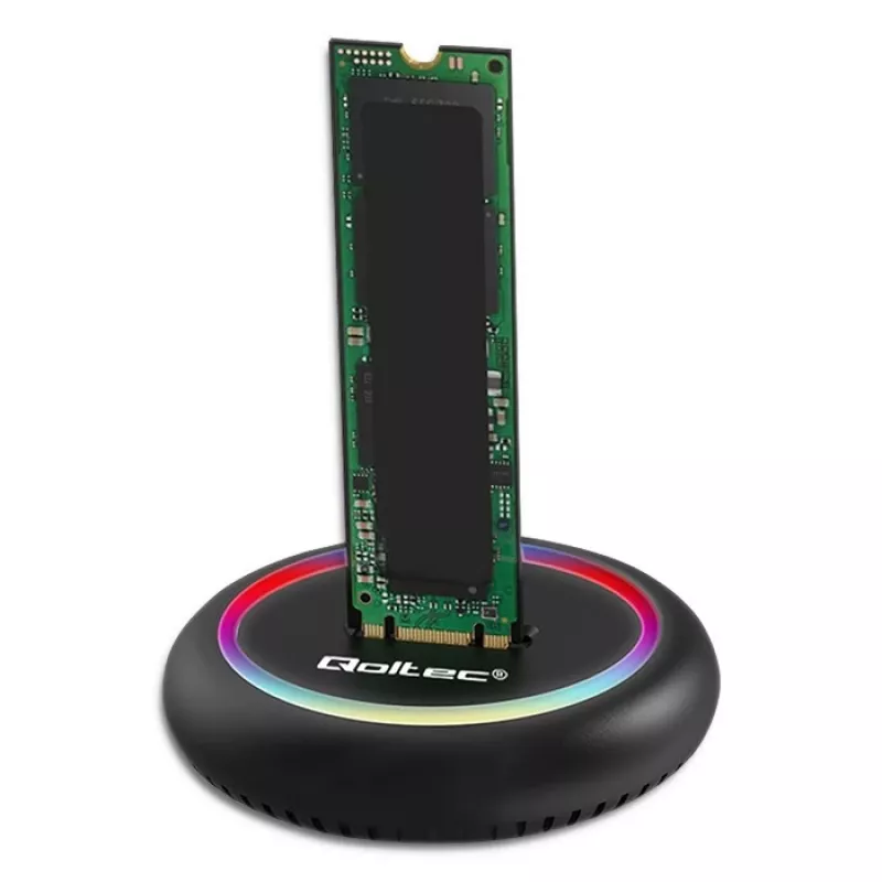Stacja dokująca Qoltec 52275 do dysków M.2 SSD, SATA/NVMe, USB-C