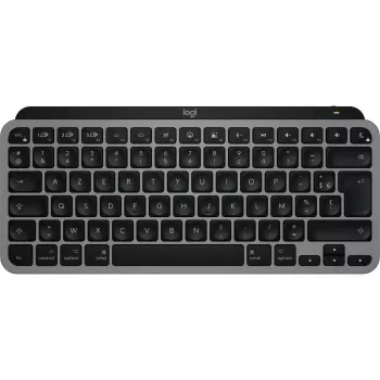 Logitech Master Series MX Keys Mini dla Mac - Klawiatura - kompaktowa - podświetlana - bezprzewodowa - Bluetooth LE - AZERTY - francuski - kosmiczna szarość (920-012646)