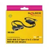 Kabel szeregowy DeLOCK 63950 USB 2.0 Typ-A 2 x RS-232 DB9 Czarny 0,6 m
