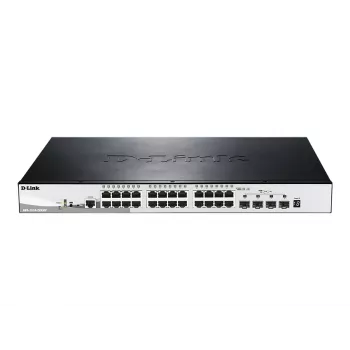 D-Link DGS-1510-28XMP Zarządzalny przełącznik L2/L3 Gigabit Ethernet (10/100/1000) Power over Ethernet (PoE) Czarny, Szary