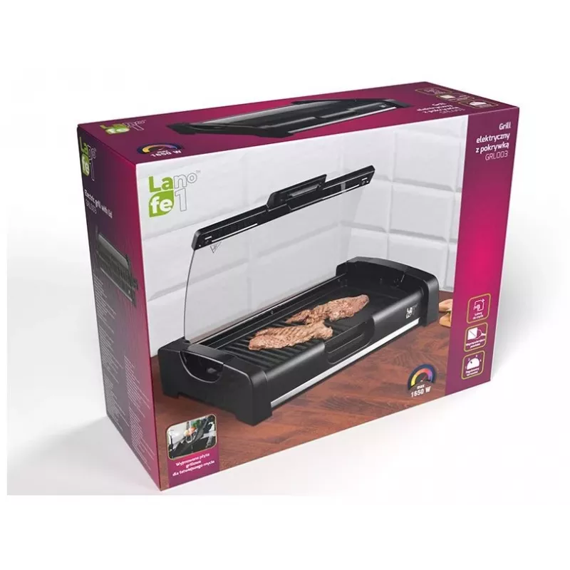 Lafe GRL-003 grill elektryczny kontaktowy z pokrywą, 1650 W