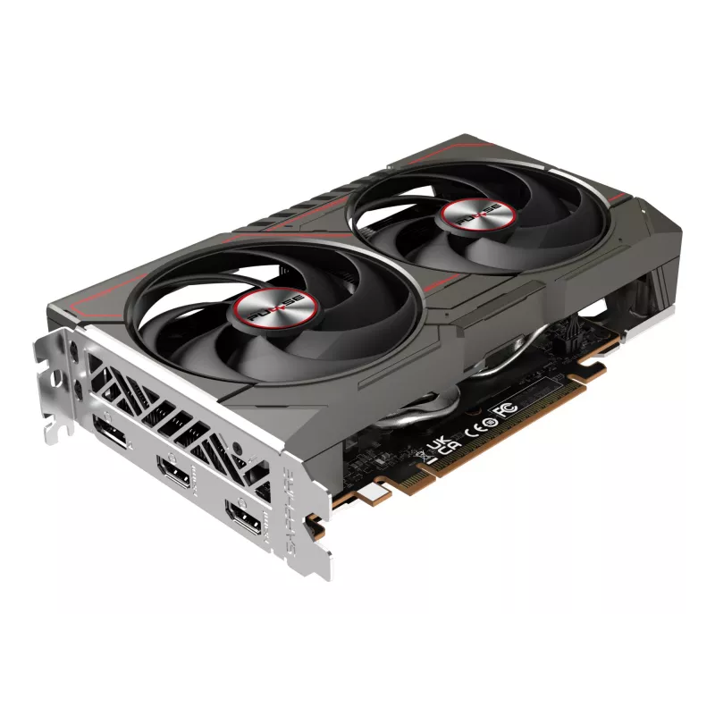 Karta graficzna Sapphire Radeon RX 9060 XT — 8 GB GDDR6, 128-bitowa, PCIe x16 5.0, chłodzenie z dwoma wentylatorami