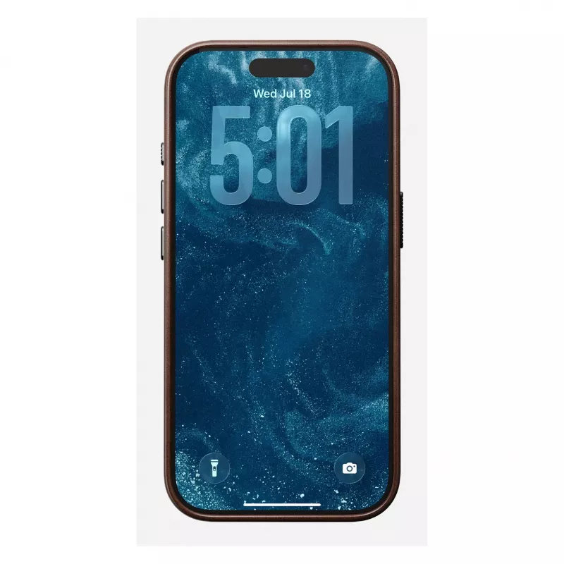 Pokrowiec na telefon Nomad Traditional Leather etui do iPhone 17 Pro, skóra mikrofibra, pasuje do 6,3 cala (16 cm), brązowy