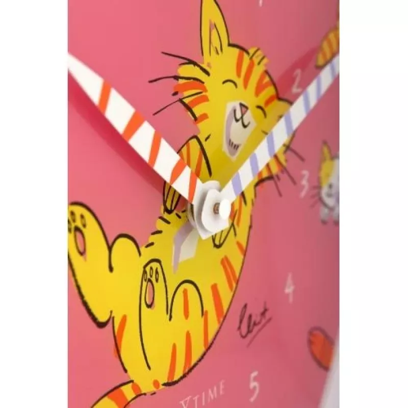 NeXtime klok 8810 Tickle My Tummy, Ø30 cm, Ścienny, Różowy/Wielokolorowy