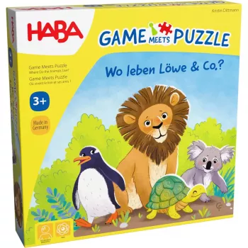 Gra spotyka puzzle - Gdzie mieszkają lew i spółka, gra planszowa