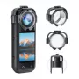 Osłony obiektywu Puluz PU750T do Insta360 X5, zatrzaskowe ochronne nakładki na obiektyw, zestaw