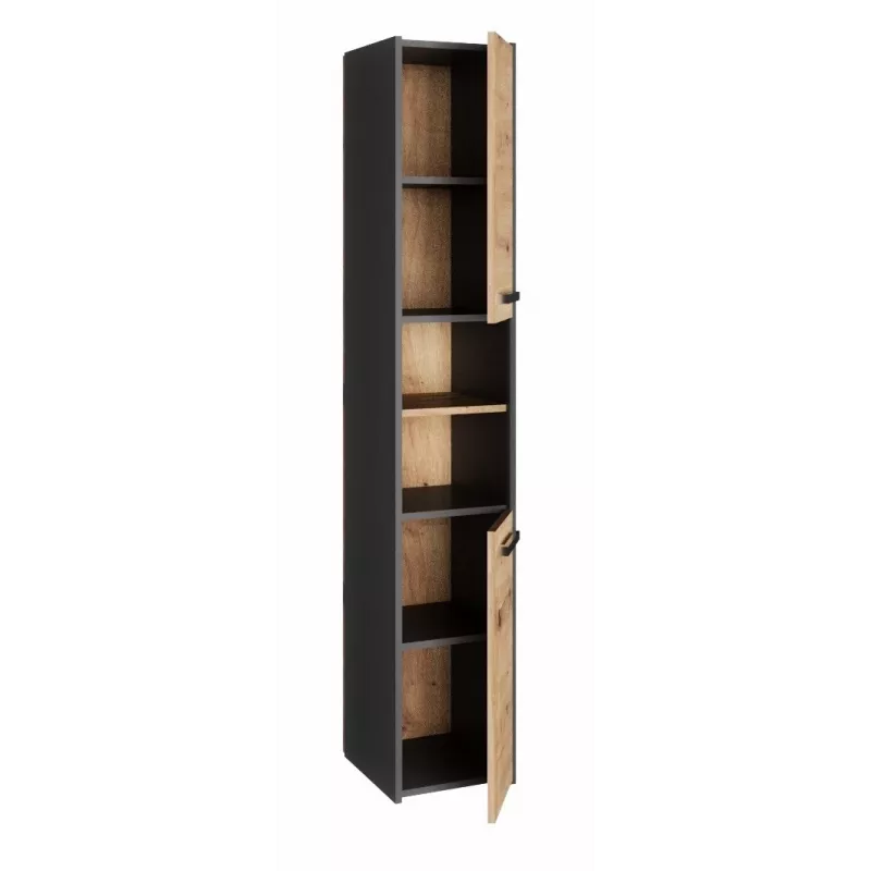 Topeshop S30 ANTRACYT/ARTISAN szafka łazienkowa