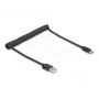 Kabel USB DeLOCK USB 2.0 0,75 m USB A – USB C czarny 90368