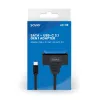 SAVIO SATA na USB-C kabel interfejsu AK-69, SATA żeński na USB-C męski, USB 3.2 Gen 1 (5 Gbit/s), 0,25 m, czarny