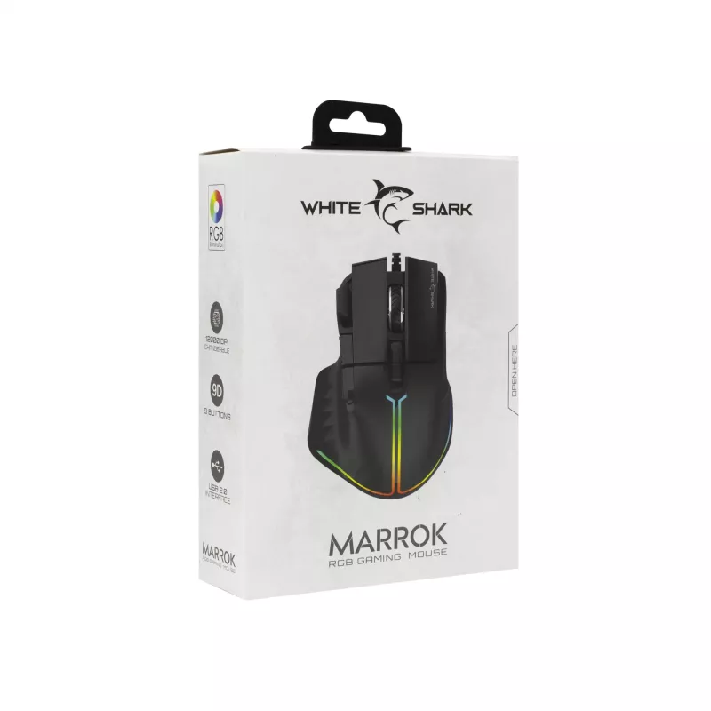 mysz White Shark MARROK Czarny USB Type-A