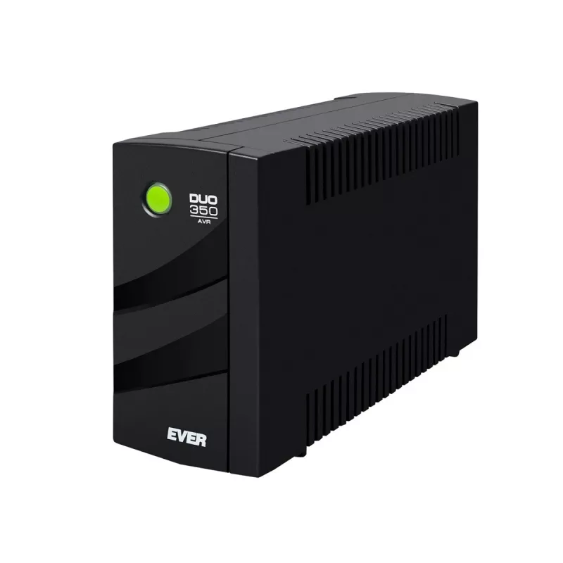 Zasilacz awaryjny UPS EVER DUO 350 AVR, line-interactive tower, 0,35 kVA (245 W), 2x gniazda C13, bateria VRLA 12 V 5 Ah