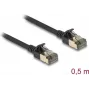 Kabel sieciowy DeLOCK RJ45 Cat.8.1 0.5m czarny
