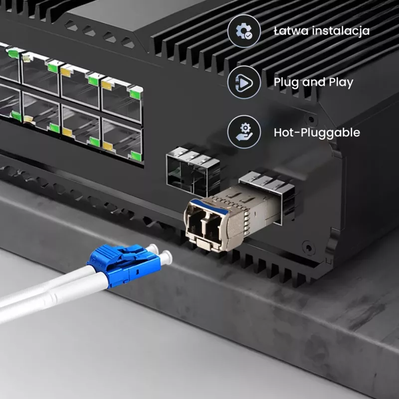 Extralink SFP28 25G 2-Pack | Moduł SFP28 | 25Gbps, LC/UPC Duplex, 1310nm, 10km, jednomodowy, transceiver sieciowy z funkcją DOM
