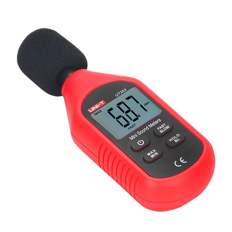 Miernik poziomu dźwięku UT353, zakres 30–130 dB, częstotliwość 31,5 Hz–8 kHz