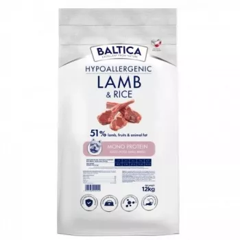 BALTICA Nutraceutic Hypoalergiczna S Jagnięcina z ryżem - sucha karma dla psów - 12kg